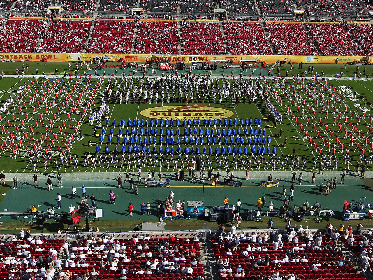More than 2,000 performers are a part of the Outback Bowl Halftime Show