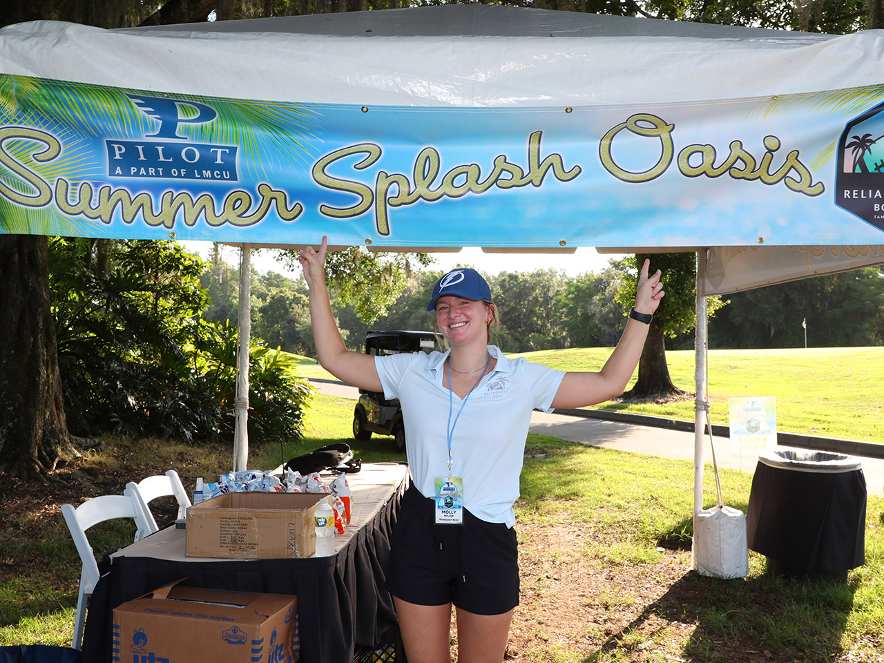 Multiple Oasis drink stations on the course for the golfers