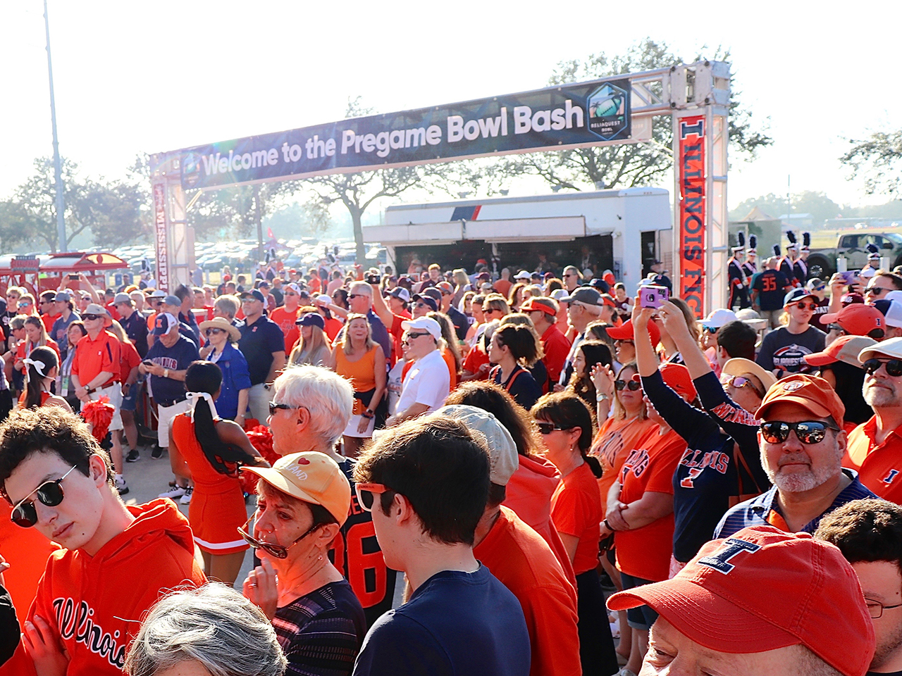 Fans Enjoy the Pregame Bowl Bash outside the stadium