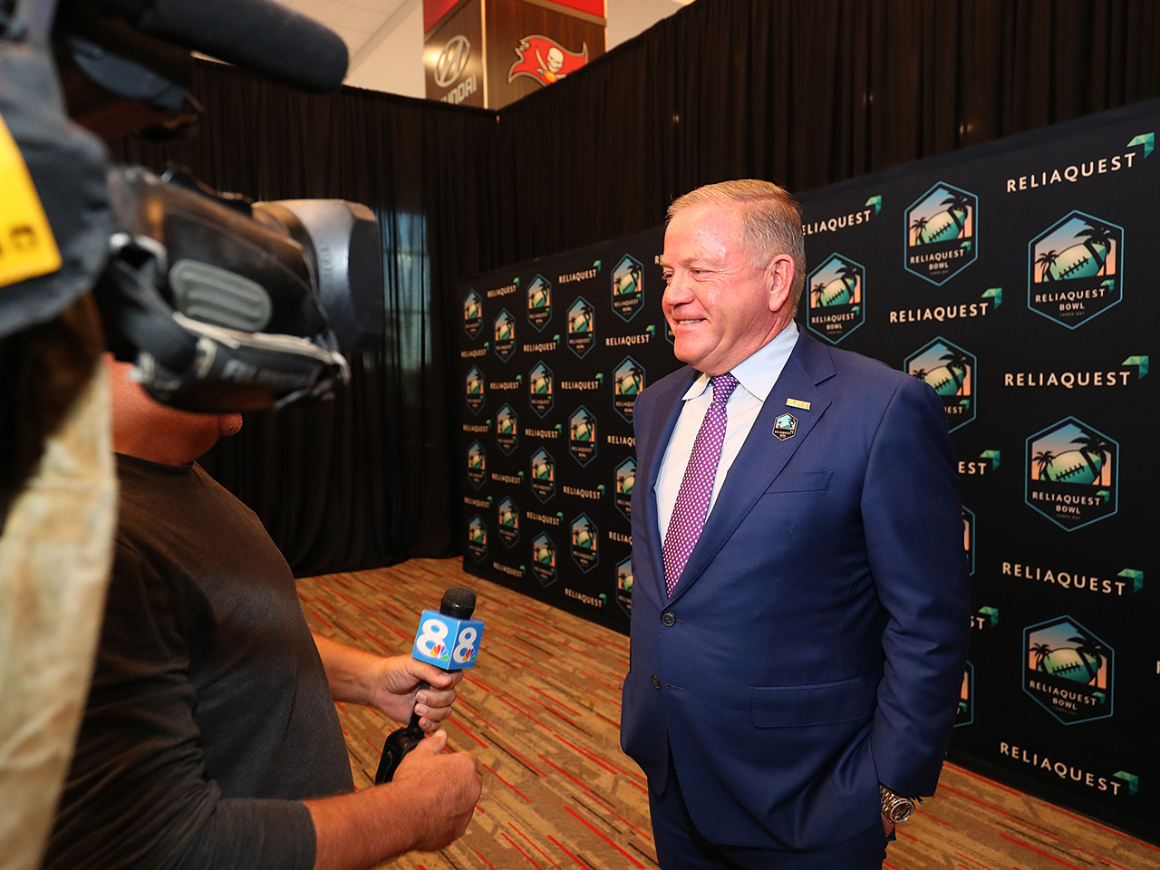 Coach Kelly at pre party media session
