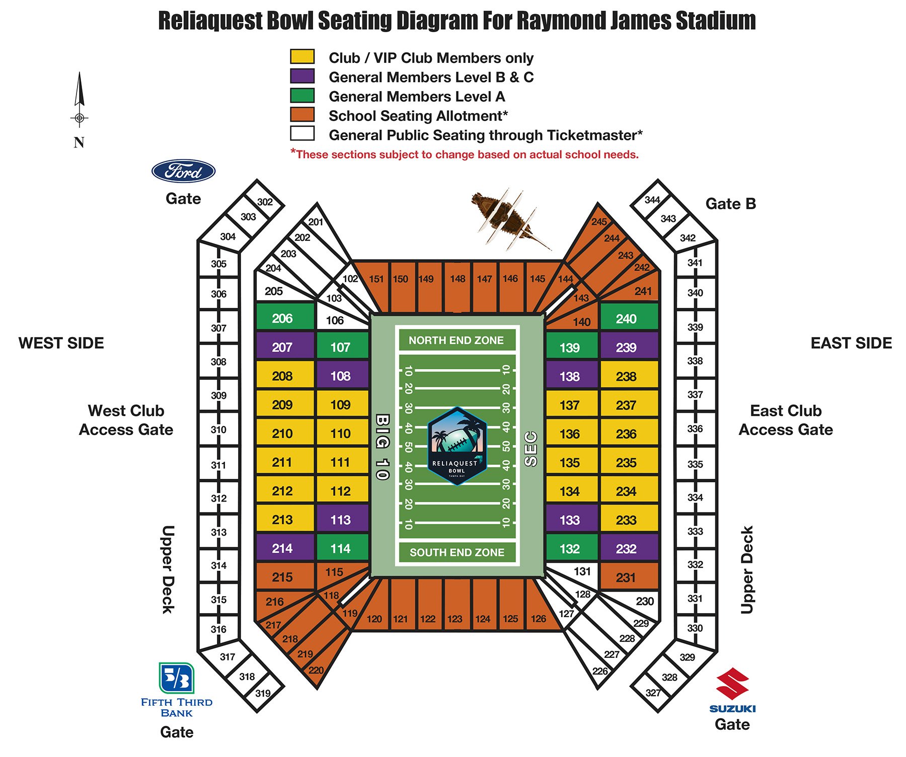 Stadium Seating Diagram